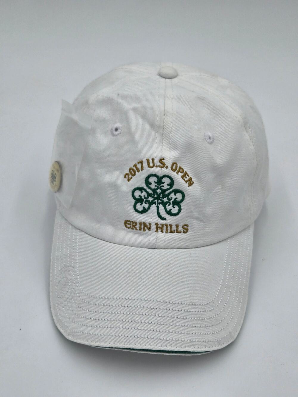 2017 US Open Erin Hills White Adjustable Golf Cap NWOT Pin Included